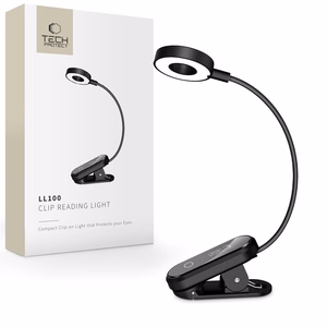 Tech-Protect LL100 Беспроводная лампа с клипсой + кабель USB-A / USB-C 30 см - чёрный