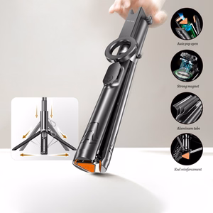 Blavec Selfie Stick Aluminium Fusion P-12 Magsafe Auto pop trikojis + nuotolinio valdymo pultas 1,60 m (SSFP12-MTRAPB160) juodas