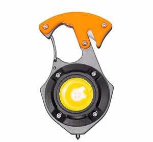 Mini žibintuvėlis LED raktų pakabukas W5143 Type C su 2 atsuktuvo antgaliais oranžinis