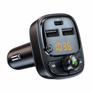 Blavec FM siųstuvas Flash TR-06 MP3, Bluetooth - 2xUSB + Type C - PD 30W (TFMFTR06-B) juodas