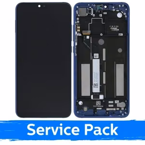 LCD дисплей для Xiaomi Mi 8 Lite с рамкой / синий (Service Pack)