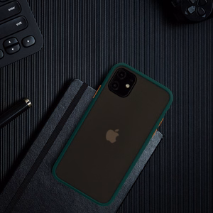 Vennus Color Button Bumper dėklas telefonui Samsung Galaxy A20S žalias