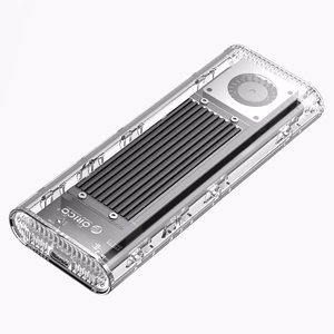 Orico TCM2-G20 M.2 NVME USB-C 3.2 20Gb/s diskų įrenginys - sidabrinis/skaidrus