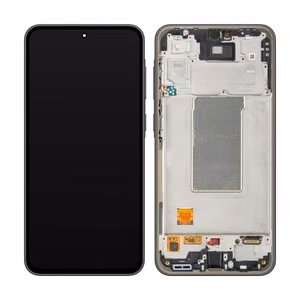 Ekranas Samsung A366 A36 5G su lietimui jautriu stikliuku ir rėmeliu originalus Black (service pack)