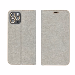 LUNA knygos auksinis dėklas XIAOMI Redmi Note 13 PRO 4G / POCO M6 Pro 4G sidabrinis