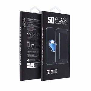 5D grūdintas stiklas su klijais per visą paviršių – skirtas OPPO OPPO Reno 15F / 15 FS, juodas