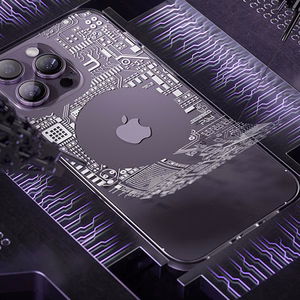 Kingxbar PQY Geek Series magnetinis dėklas telefonui iPhone 14 Pro Max MagSafe sidabrinis
