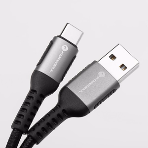 Кабель USB A to USB C Forcell F-Energy QC4.0 3A 66W Cafule 0,5 m C256 чёрный
