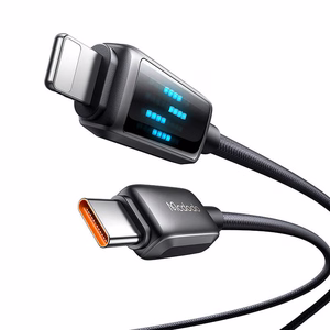 "Mcdodo CA-2630" USB-C ir "Lightning" kabelis, 36 W, LED ekranas, 1,2 m