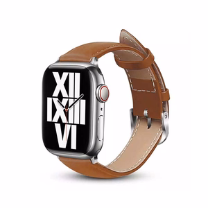 Ремешок Crong Noble Band из натуральной кожи для Apple Watch 44 / 45 / 46 / 49 мм, цвета мокко