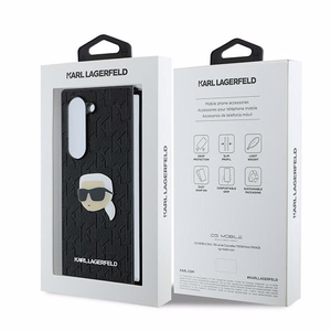 Чехол Karl Lagerfeld Saffiano Monogram Head Pin для Samsung Galaxy Z Fold 6 - чёрный