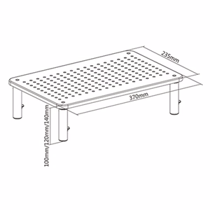 Gembird MS-TABLE-01 monitoriaus laikiklis arba stovas Juoda Stalas