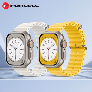 FORCELL F-DESIGN FA12 laikrodžio dirželis APPLE laikrodžiui 42 / 44 / 45 / 49 mm geltonas