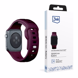 Силиконовый ремешок 3mk для Apple Watch, 38/40/41/42 mm, Mulberry, малый размер