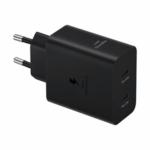 Samsung Power Adapter Duo EP-T5020XBEGEU sieninis įkroviklis 2x USB-C 50W – juodas