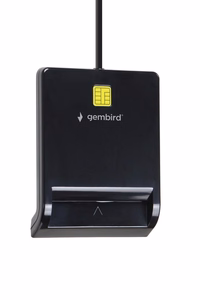 Gembird FD2-SCR – USB-считыватель смарт-карт, чёрный