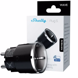 Shelly Wave Plug S - Z-Wave 800 išmanioji rozetė juoda