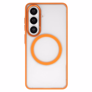 Liavec Soft Dėklas Metal Frame for Samsung Galaxy S26 Plus oranžinis