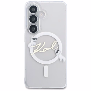 Karl Lagerfeld IML KC Script MagSafe Case for Samsung Galaxy S26 Plus - Transparent