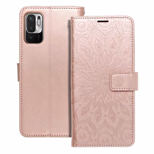 MEZZO Dėklas telefonui XIAOMI Redmi Note 10 5G / Poco M3 Pro / Poco M3 Pro 5G mandala rožinio aukso spalvos