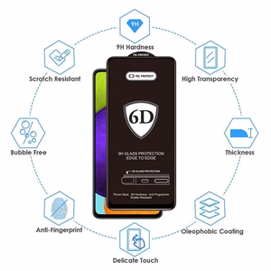 Tel Protect Full Glue 6D grūdintas stiklas Samsung Galaxy A30 / A50 / A30s / A40s