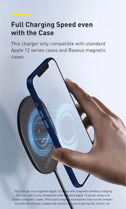 Baseus индукционное зарядное устройство LIGHT магнитное для iPhone 12 с кабелем Type-C (WXQJ-02) белое