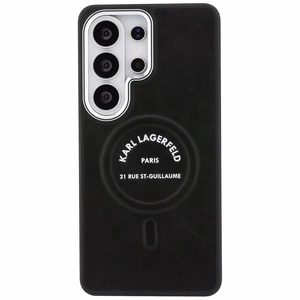 Karl Lagerfeld Embossed Ring RSG Logo MagSafe Чехол для Samsung Galaxy S26 Ultra - чёрный