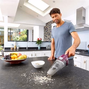 BLACK+DECKER NVC115W – bagless handheld vacuum cleaner, grey/purple