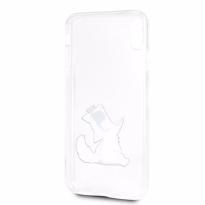 Karl Lagerfeld Choupette Fun iPhone Xs Max dėklas telefonui - skaidrus