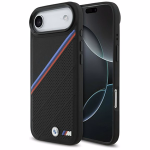 BMW M trispalvis metalinis logotipas magnetinis dėklas telefonui iPhone 17 Air - juodas