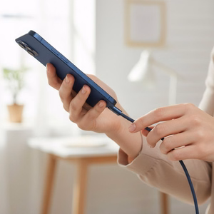 Кабель USB-C — USB-C Forcell F-Energy QC4.0 PD 3A 60W Cafule Color 1,2 м ACYH23 тёмно-синий