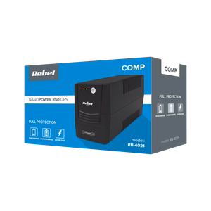 REBEL Nanopower 850 offline computer UPS, 850 VA / 480 W, 230 V, 50 Hz