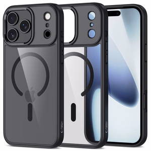 Tech-Protect MagMat Magnetinis dėklas telefonui iPhone 17 Pro Max - Skaidrus juodas