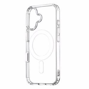 Anti Shock 1,5 mm Mag dėklas for iPhone 16 6,1" skaidrus big hole + button