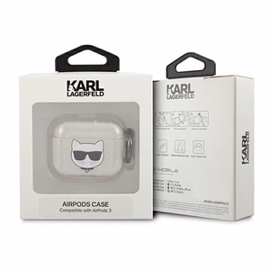 Karl Lagerfeld Glitter Choupette чехол для AirPods 3 - серебряный