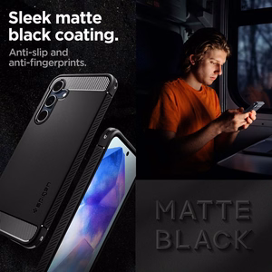 Spigen Rugged Armor case for Samsung Galaxy A55 5G, matte black