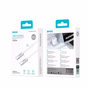 BWOO 240W плетеный кабель USB-C - USB-C BO-X317C-C 1m белый