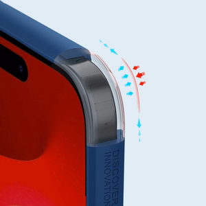 Nillkin Super Frosted Shield Pro reinforced case for iPhone 15 Plus - blue