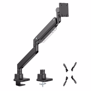 Maclean MC-968 dvigubos rankos monitoriaus laikiklis su dujine spyruokle 17-57″, 27 kg, VESA 200x200