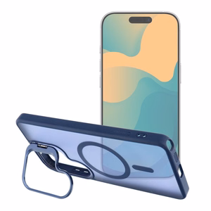 Чехол для Samsung S26 ULTRA Forcell F-Protect Shadow Stand Premium совместимый с MagSafe темно-синий