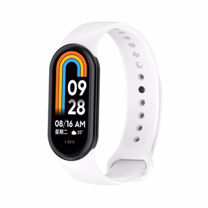 СИЛИКОНОВЫЙ РЕМЕШОК MI BAND 8/M8 (2). БЕЛЫЙ