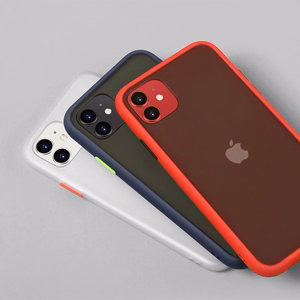Vennus Color Button Bumper for Samsung Galaxy A20S Red