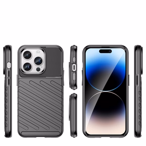 Thunder Case iPhone 14 Pro Max dėklas telefonui su apsauga - juodos spalvos