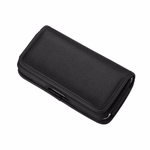 Horizontal Belt Phone Pouch for iPhone 5 / 5s / SE / 5c, Oppo A71, Oxford Model 1, Black