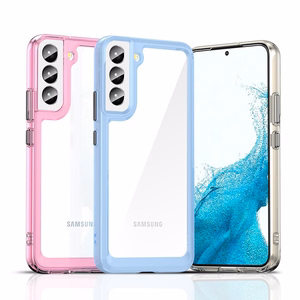 Outer Space Case чехол для Samsung Galaxy S22 + (S22 Plus) жёсткая крышка с гелевой рамкой прозрачный