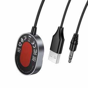 Bluetooth transmiteris Hoco (E150) (bluetooth v5.3, 3,5mm AUX) juodas