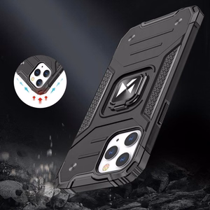 Wozinsky Ring Armor dėklas telefonui iPhone 14 Pro Max šarvuotas dangtelis magnetinis laikiklis žiedas raudonas