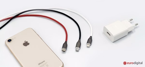 Силиконовый кабель USB - Micro USB, белый, 1м