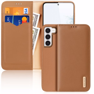 Dux Ducis Hivo dėklas Samsung Galaxy S23+ atverčiamas dėklas su pinigine ir RFID apsauga rudas