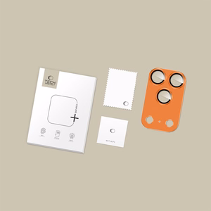 Tech-Protect Camfull Fit+ Camera Lens Glass for iPhone 17 Pro - Orange